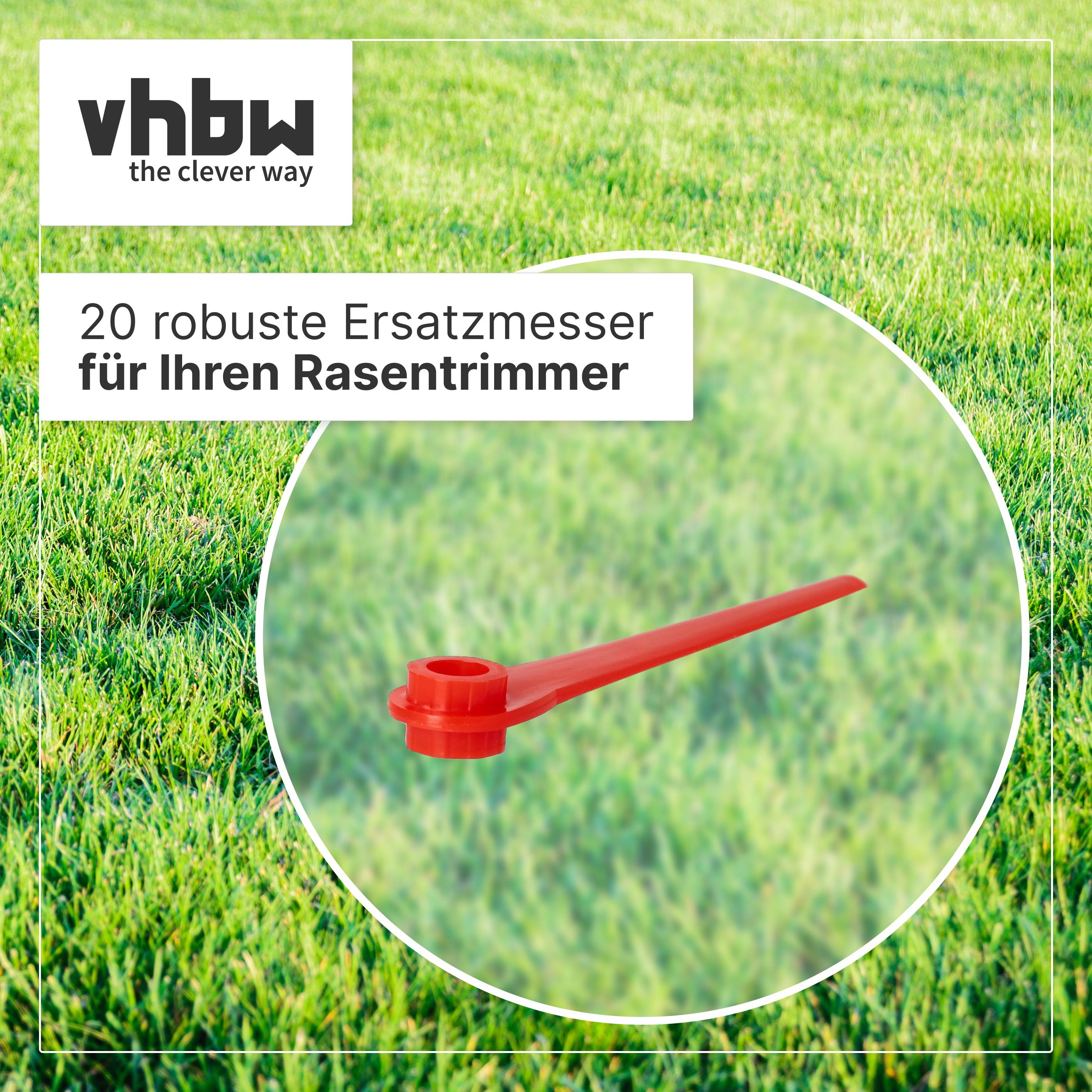 vhbw 20x Ersatz-Messer Ersatz für Gardena RotorCut 5368-20 für Rasentrimmer | Ersatzklinge Orange, Kunststoff
