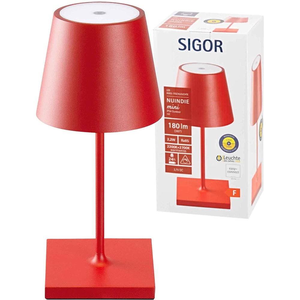 LED-Tischleuchte Nuindie mini 250 rot rd 2.2W Flex-Mood
