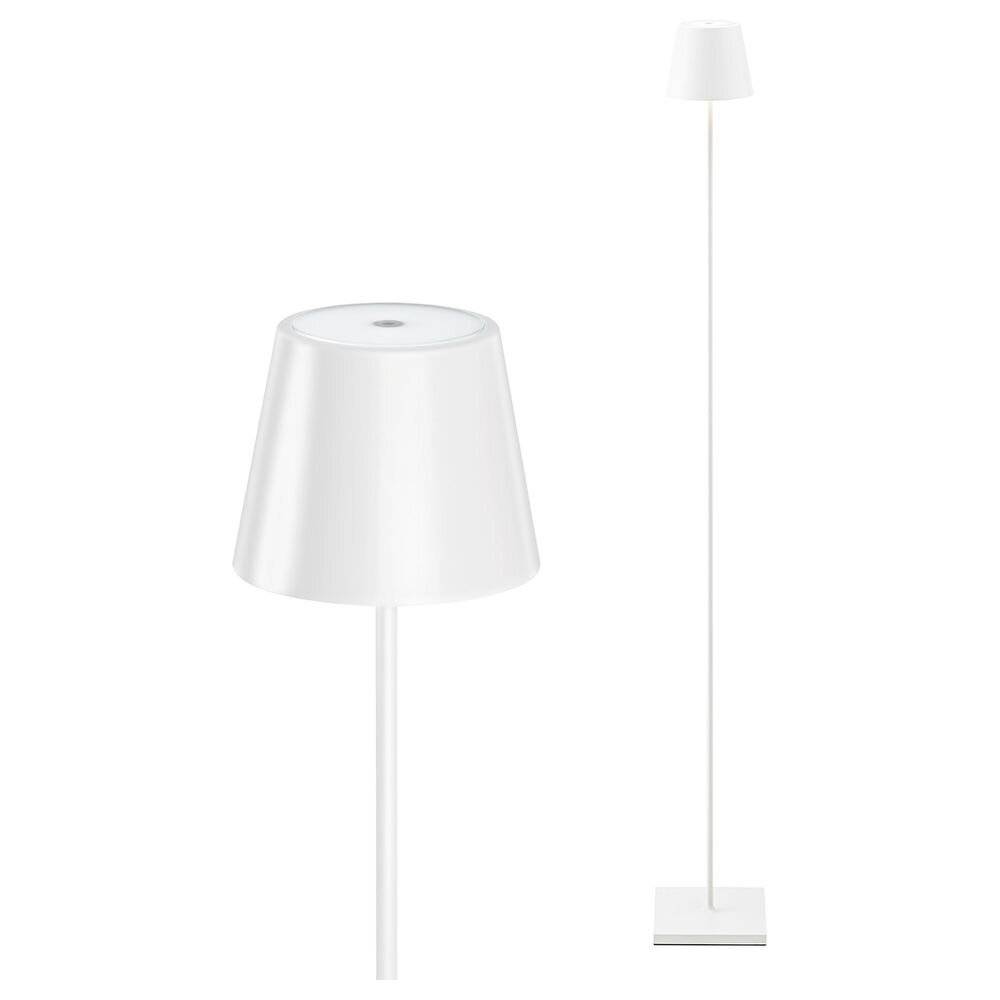 LED Akku Stehleuchte Nuindie aus Aluminiumdruckguss in Schneeweiß IP54