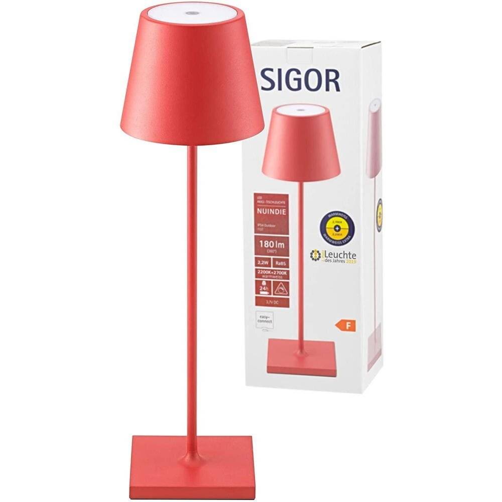 LED-Tischleuchte Nuindie 380m rot rd 2.2W Flex-Mood