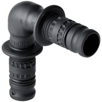 Geberit Winkel Mepla 90 Grad, DN 32, 40mm, PVDF, Schwarz, 625271005