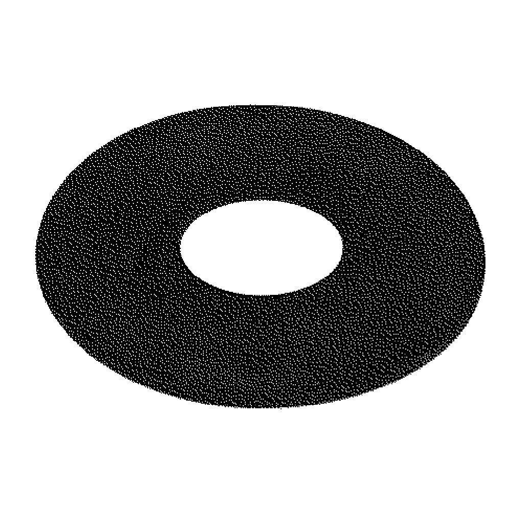 KOERO Spülkastenscheibe 24x64x4 mm 40gr Schwarz GU, f. Mira