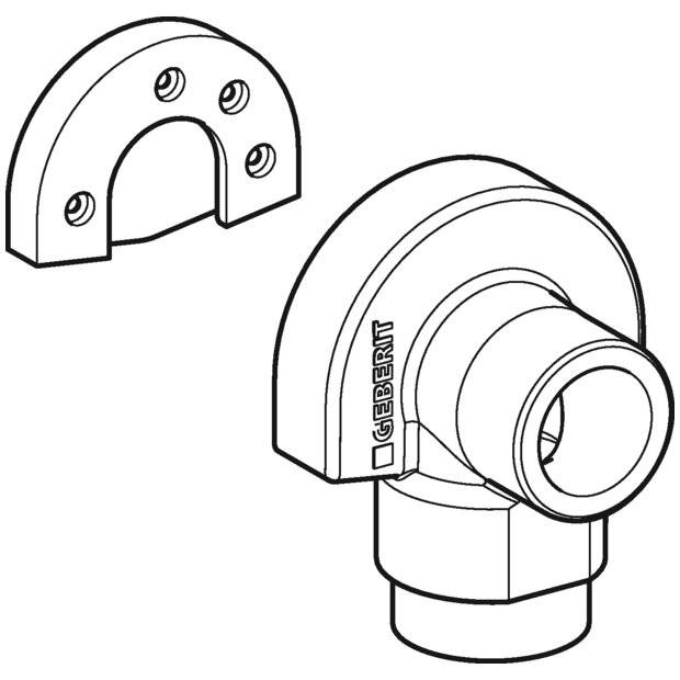 Geberit Schalldämmset für Anschlusswinkel 90° einfach: Werkstoff-Nr. EN=EPDM