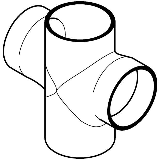 Geberit GE Silent-db20, Bogenabzweiger, zweifach, 88,5/180°, DN 110/110 mm, 1 Stk.