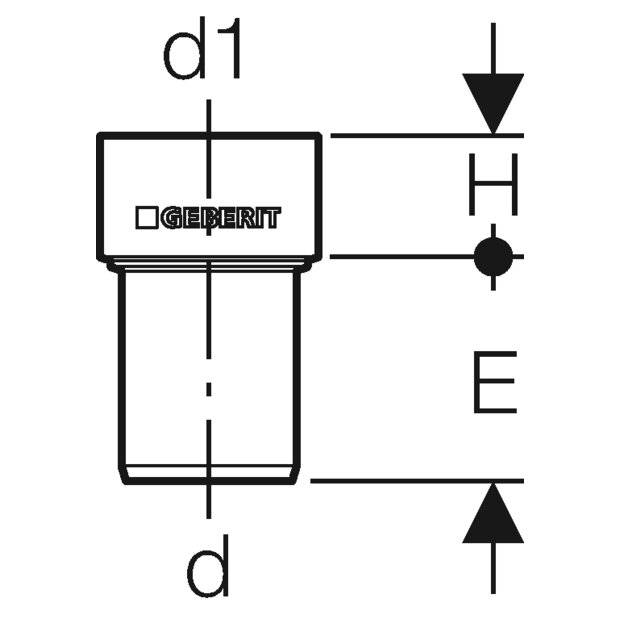GEBERIT Geberit Anschlussstutzen DN 40 Silent-PP d40/46, m.Schutzd. o.Dichtung
