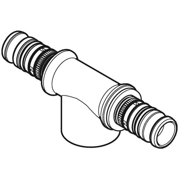 Geberit GE Mepla T-Stück, IG, Rotguss, d32mm x Rp3/4 x 32mm, 1 Stk.