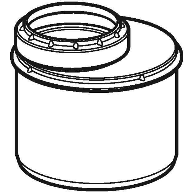 Geberit Silent-PP Reduktion d90/50mm, exzentrisch, kurz, 1 Stk.