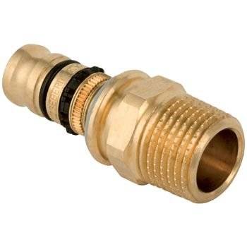 Geberit Mepla Übergang mit Außengewinde, D 16mm, R 1/2", Rotguss bleifrei