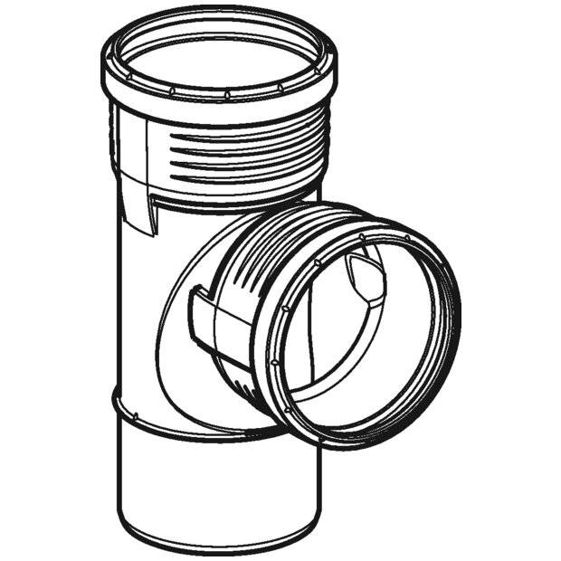 Geberit GE Silent-PP, Abzweiger, 87,5°, d110/110 mm, 1 Stk.