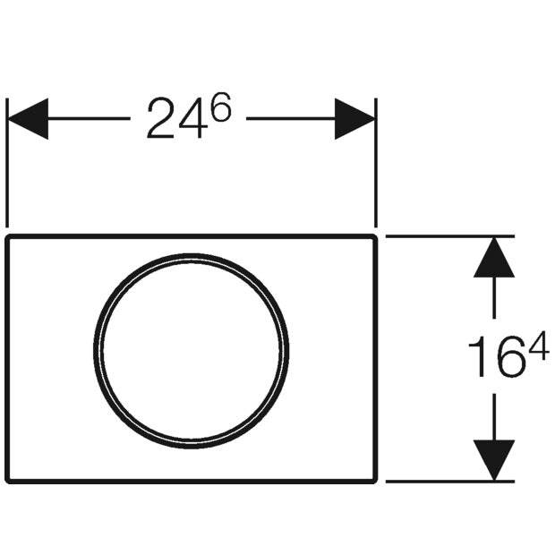 Geberit Drückerplatte Sigma10, für Spül-Stopp-Spülung Weiß, Hochglanz verchromt