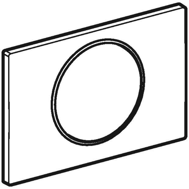 Geberit Drückerplatte Sigma10, für Spül-Stopp-Spülung Weiß, Hochglanz verchromt