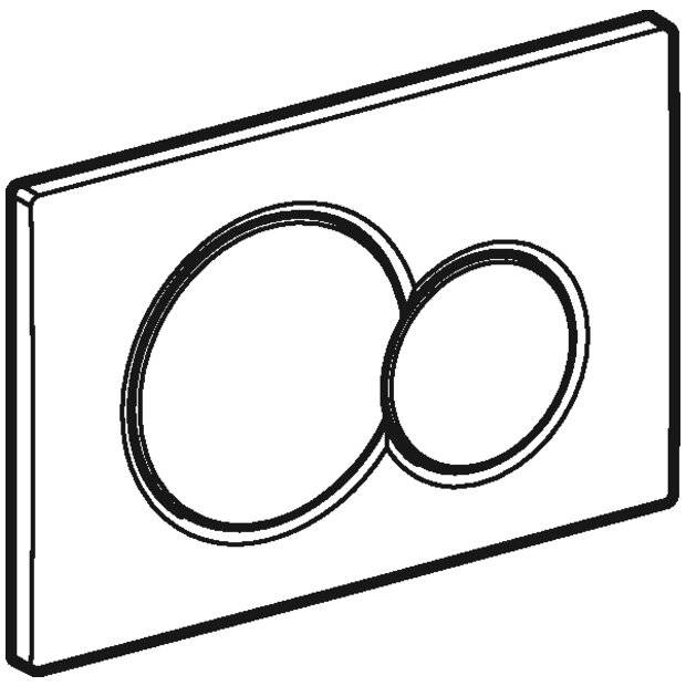 Geberit Drückerplatte Sigma01, 2-Mengen-Spülung, Hochglanz verchromt