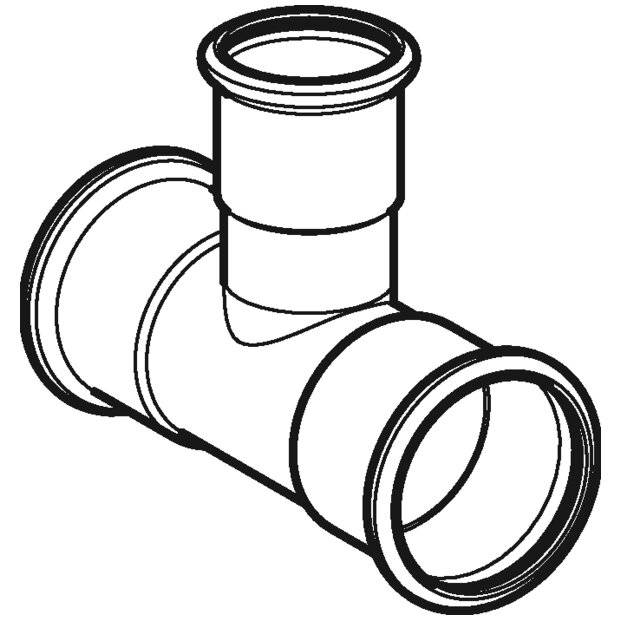 GEBERIT Mapress Edelstahl T-Stück reduzi d22-18-18
