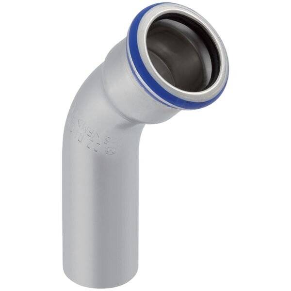 Geberit Mapress Edelstahl Bogen mit Einschubende 45 Grad, Außendurchmesser 18mm