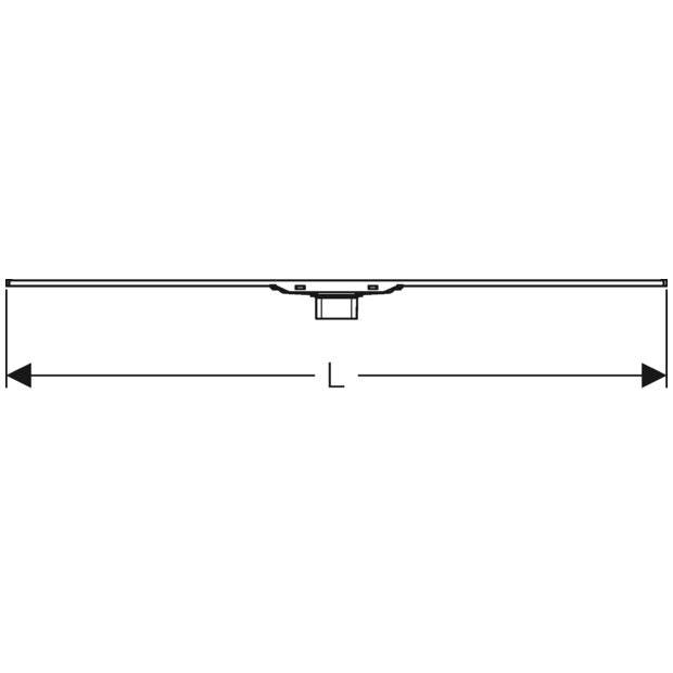 Geberit CleanLine20 Duschrinne, Länge 30-130cm, Edelstahl elektropoliert/gebürstet