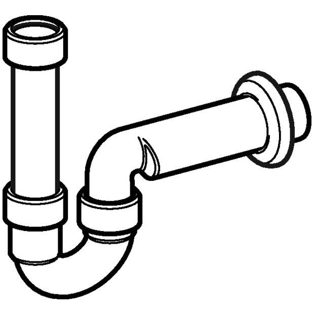 Geberit Rohrbogengeruchsverschluss für Geräte Außendurchmesser 40mm, Alpinweiß