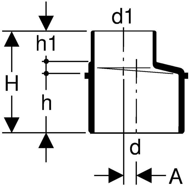 GEBERIT Reduktion GEBERIT db 20, 312.125.14.1 Dim.135/125, DN 125/125, exzentrisch