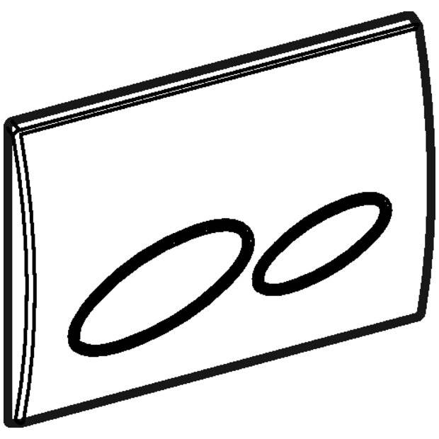 Geberit Betätigungsplatte Kappa20, 2-Mengen-Spülung, Kunststoff, Weiß, 115228111