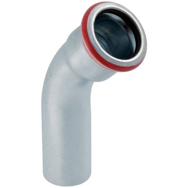 Geberit GE Mapress, C-Stahl Bogen, 45 Gr., d22mm, Einschubende, verzinkt, 1 Stk.