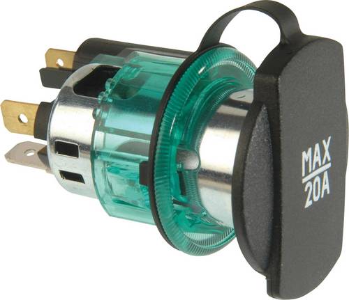 ProCar Power-Steckdose mit Spannhülse grün Belastbarkeit Strom max.=20 A Passend für (Details) Zig