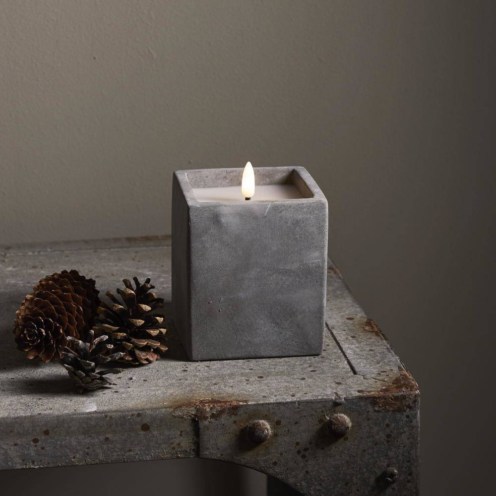 LED Kerze Flamme Cem in Graphit 0,03W 110mm