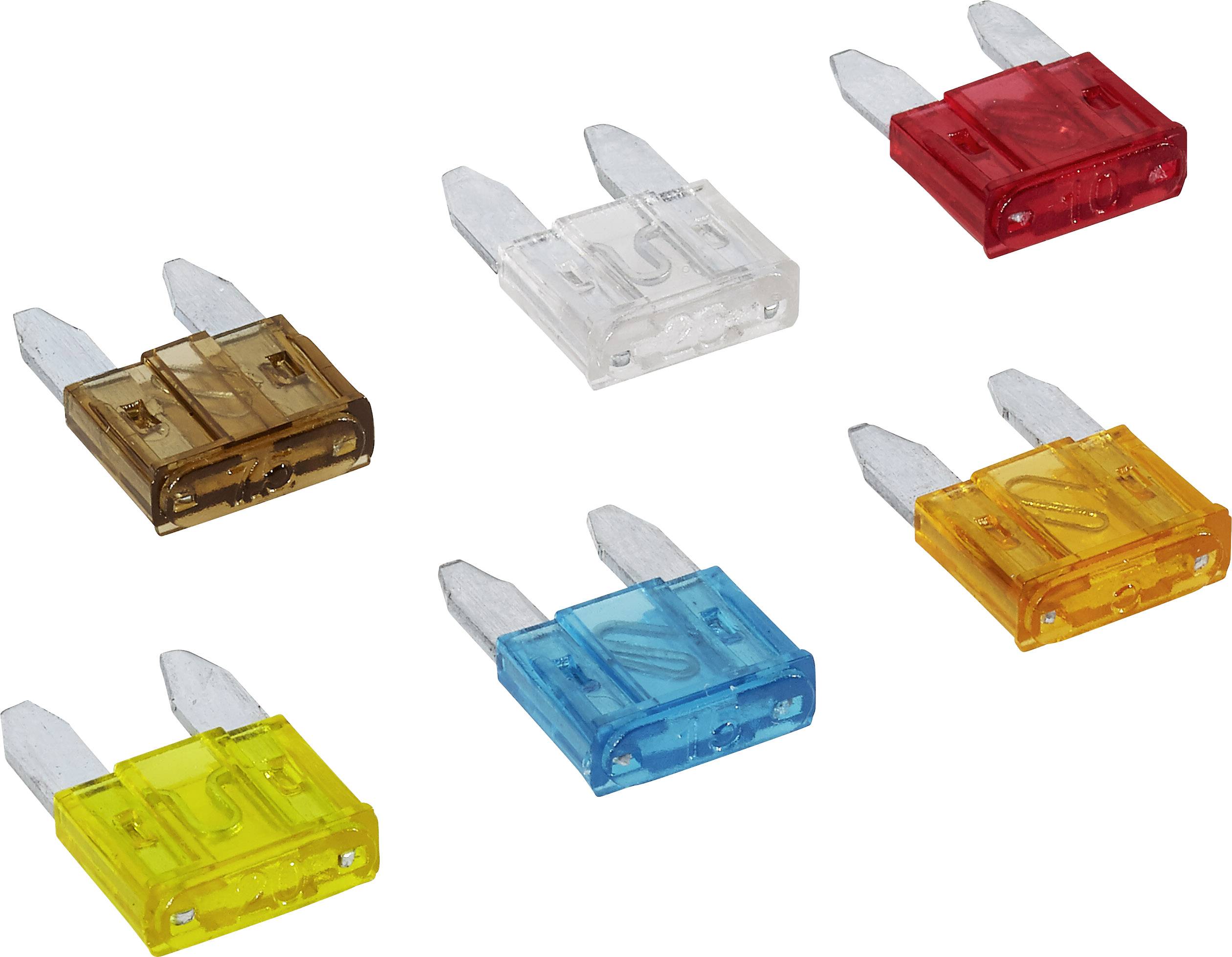FixPoint 20356 20356 Mini Flachsicherung 5 A, 7.5 A, 10 A, 15 A, 20 A, 25A 6St.