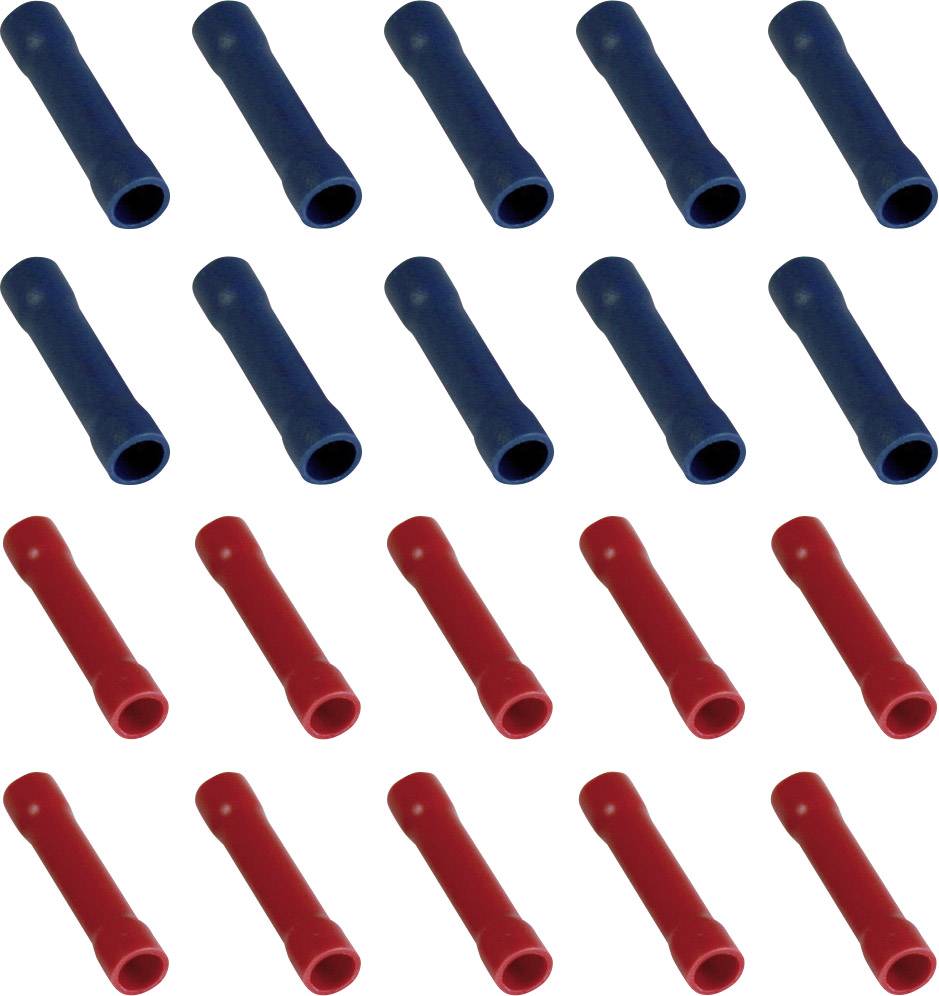323007 Stoßverbinder 0.205mm² Vollisoliert Rot, Blau 20St.
