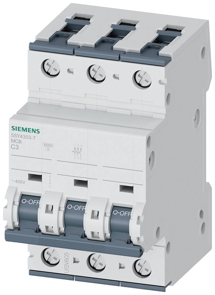 Siemens Dig.Industr. LS-Schalter C3A,3pol,T=70,10kA 5SY4303-7