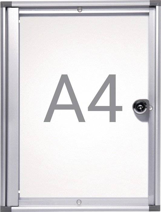 Maul Schaukasten MAULextraslim Verwendung für Papierformat: 1 x DIN A4 Innenbereich 6820108 Aluminium Silber 1 St.