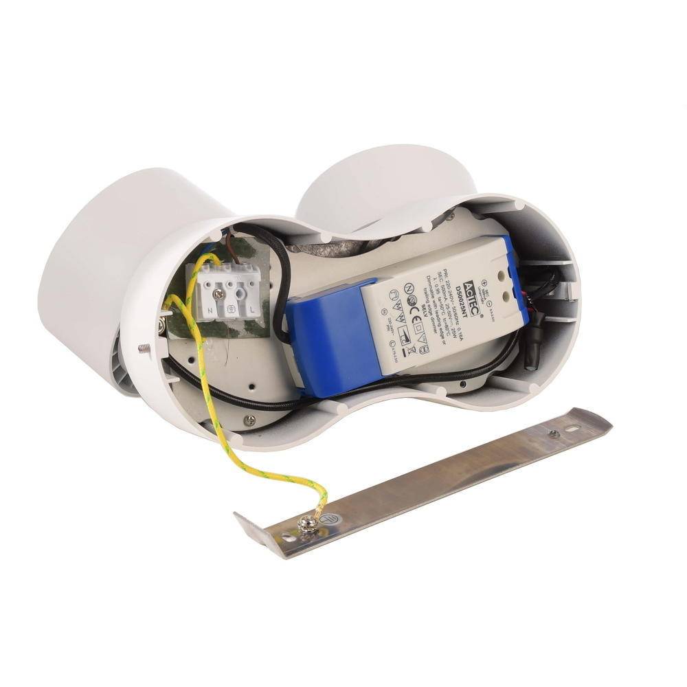 LED Deckenleuchte Uni II Double in Weiß 2x 10W 1350lm