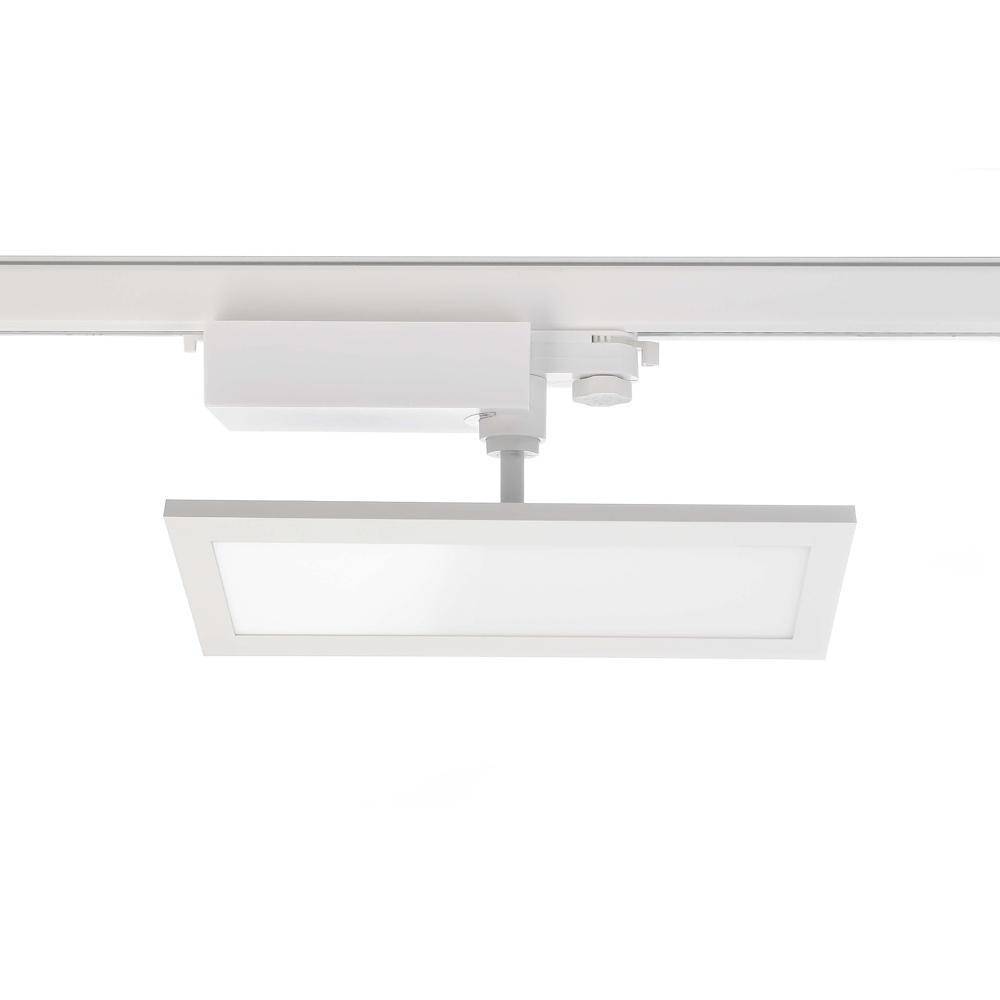 LED 3-Phasen Schiensystem Panel Track Light in Verkehrsweiß 20W 2200lm 4000K