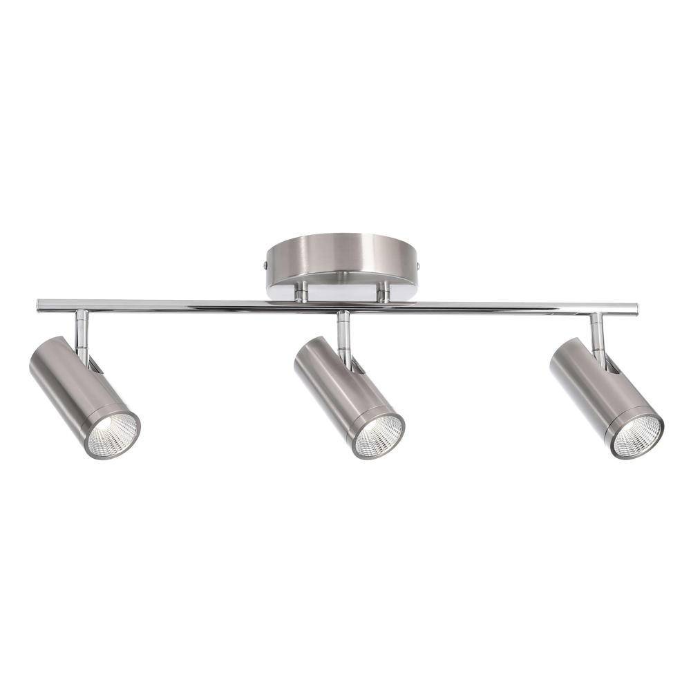 LED Deckenleuchte Becrux Iii in Silber 3x 5,3W 1470lm