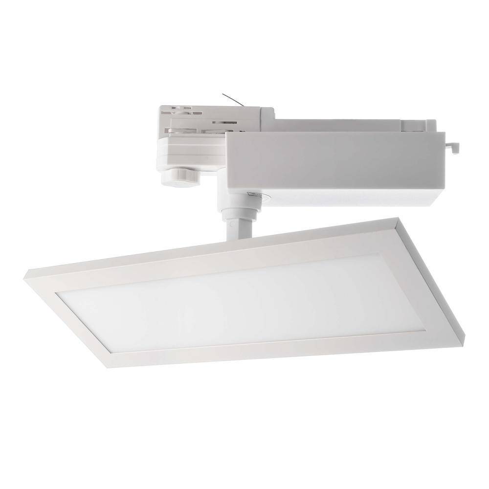 LED 3-Phasen Schiensystem Panel Track Light in Verkehrsweiß 20W 2200lm 3000K