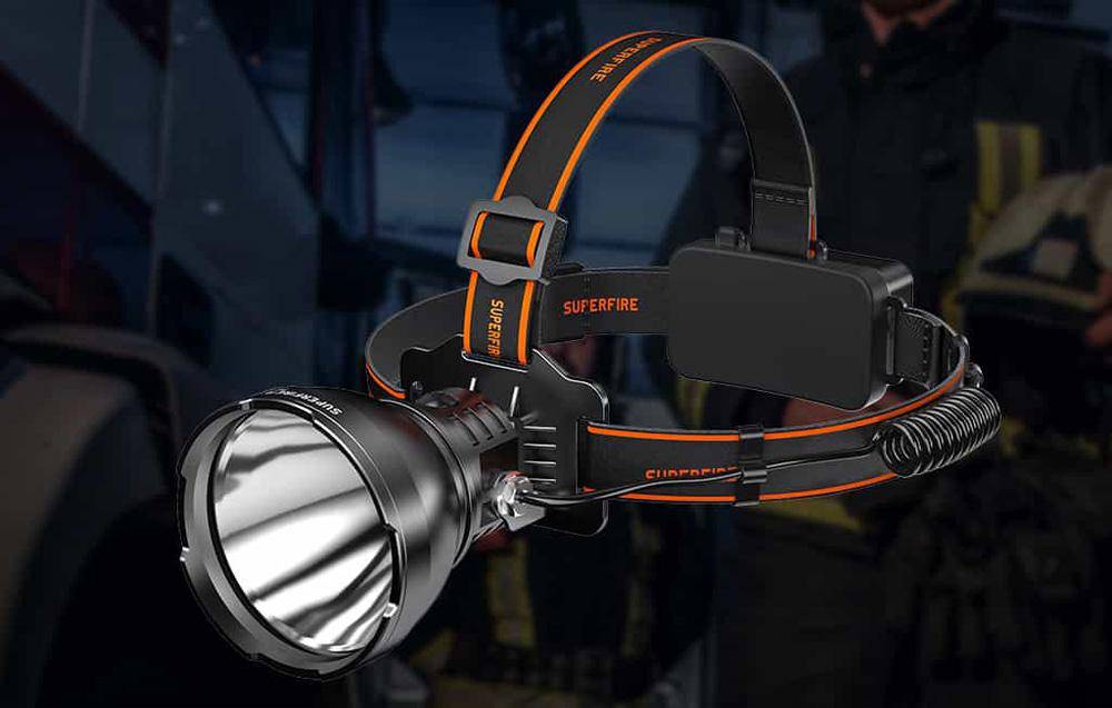 Superfire HL60, LED Kopflampe, 36W, 2300lm, USB-C