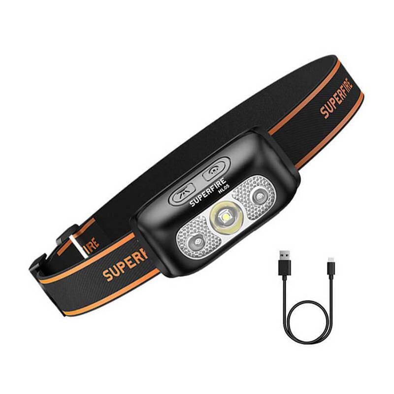 Superfire HL05-D, LED Kopflampe, 110lm, USB