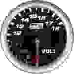 Raid hp 660245 Kfz Einbauinstrument Voltmeter Messbereich 8 - 18 V NightFlight Weiß, Rot 52 mm