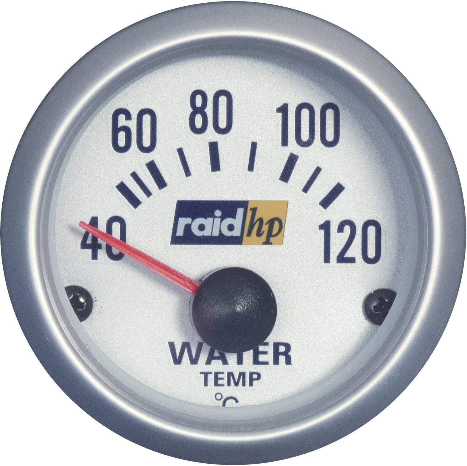 Raid hp 660220 Kfz Einbauinstrument Wassertemperaturanzeige Messbereich 40 - 120 °C Silber-Serie Bl