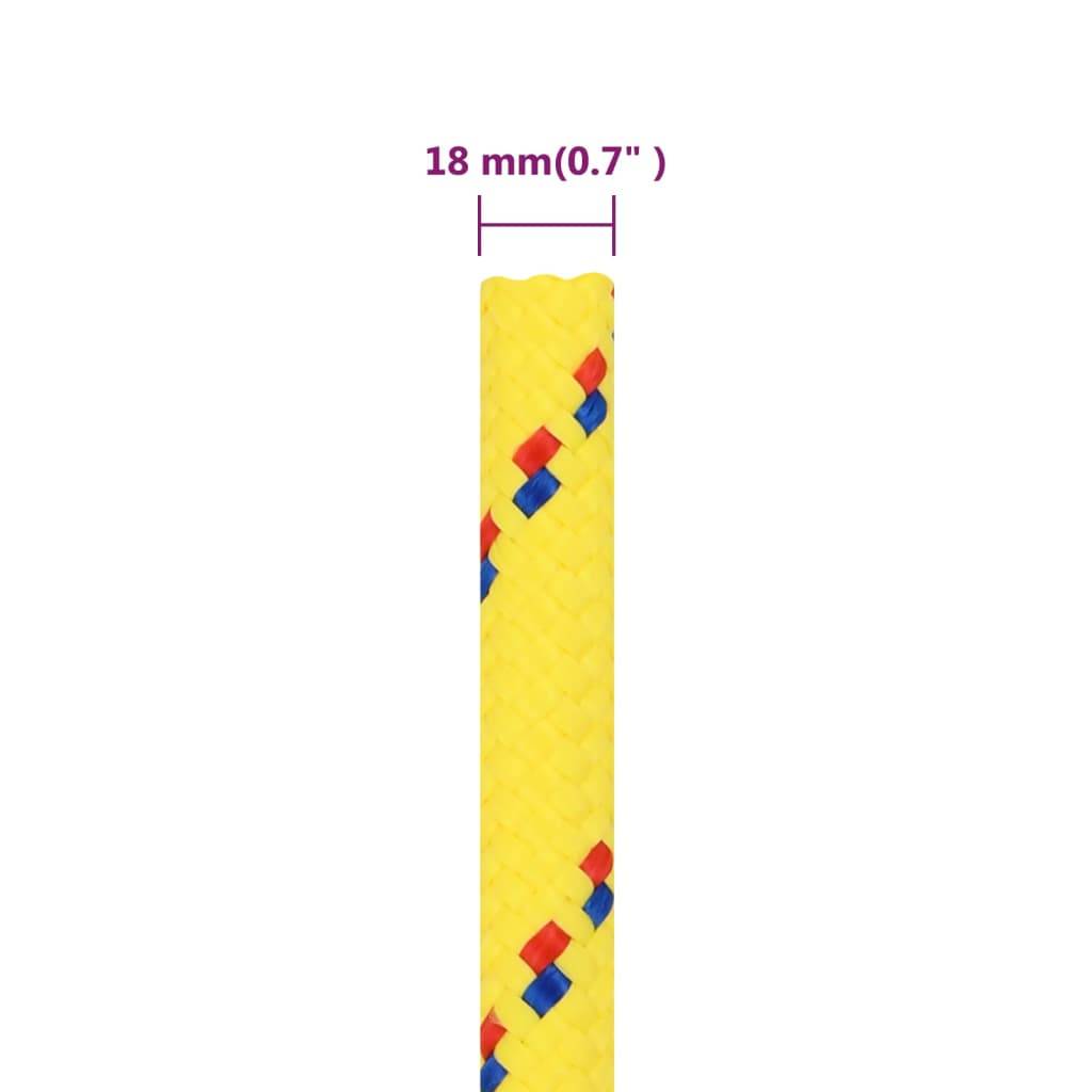vidaXL Bootsseil Gelb 18 mm 100 m Polypropylen