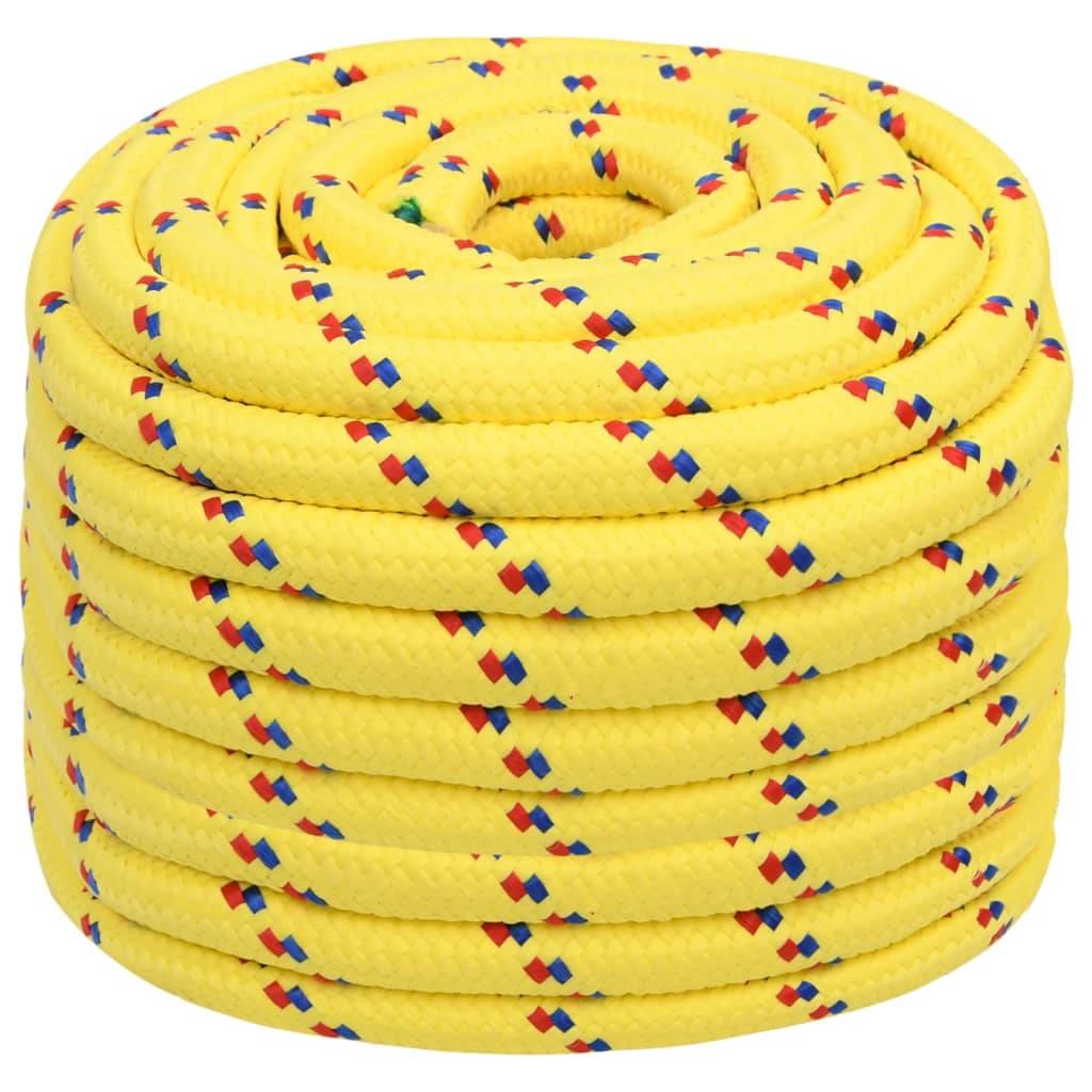 vidaXL Bootsseil Gelb 20 mm 25 m Polypropylen