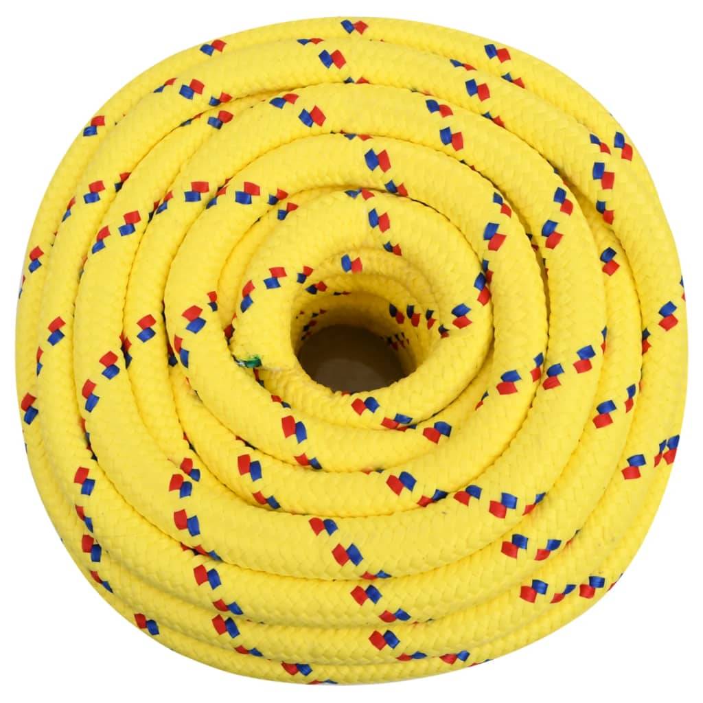 vidaXL Bootsseil Gelb 20 mm 25 m Polypropylen