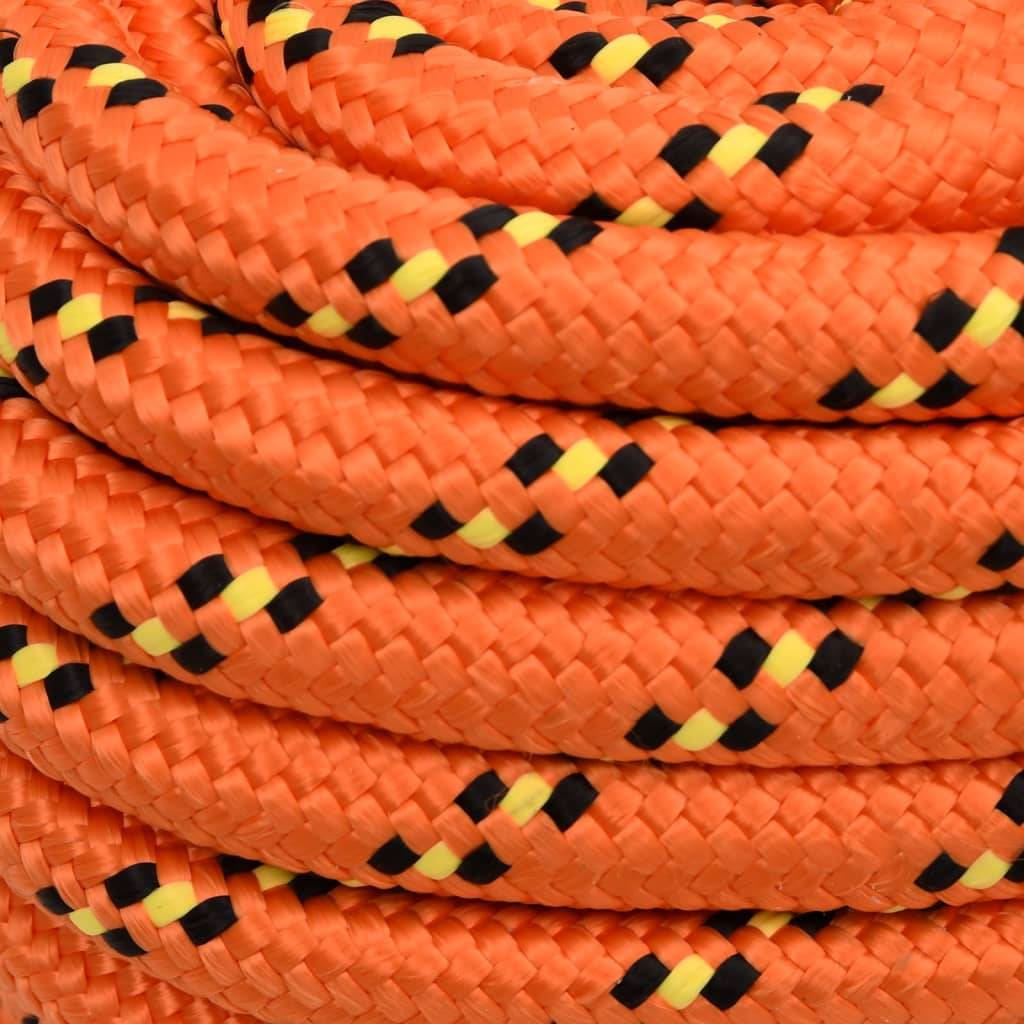 vidaXL Bootsseil Orange 20 mm 100 m Polypropylen