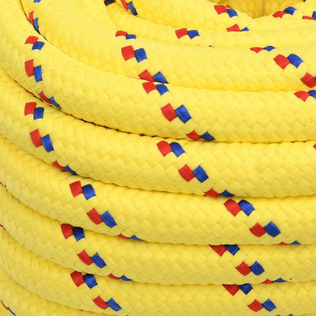 vidaXL Bootsseil Gelb 20 mm 100 m Polypropylen
