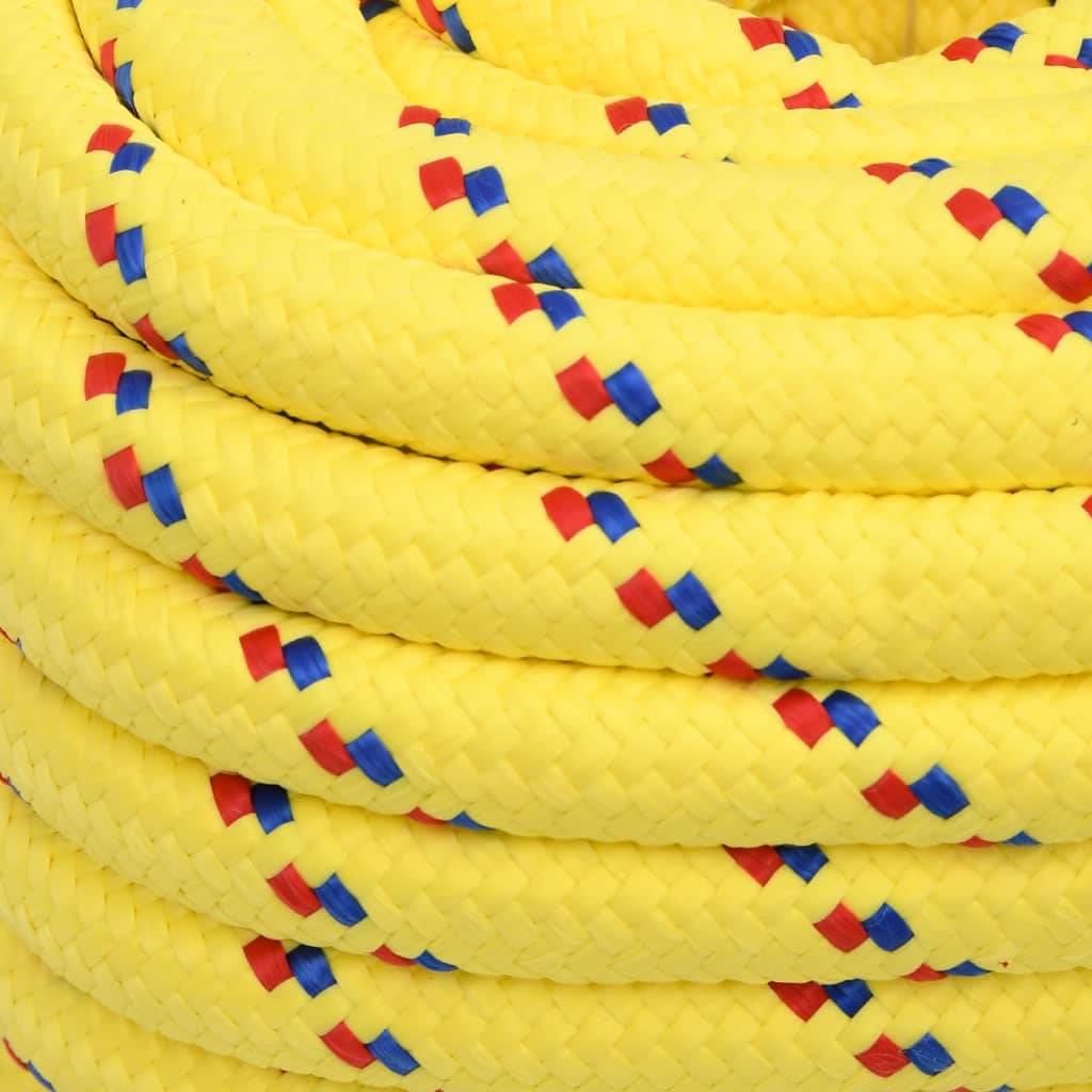 vidaXL Bootsseil Gelb 20 mm 50 m Polypropylen