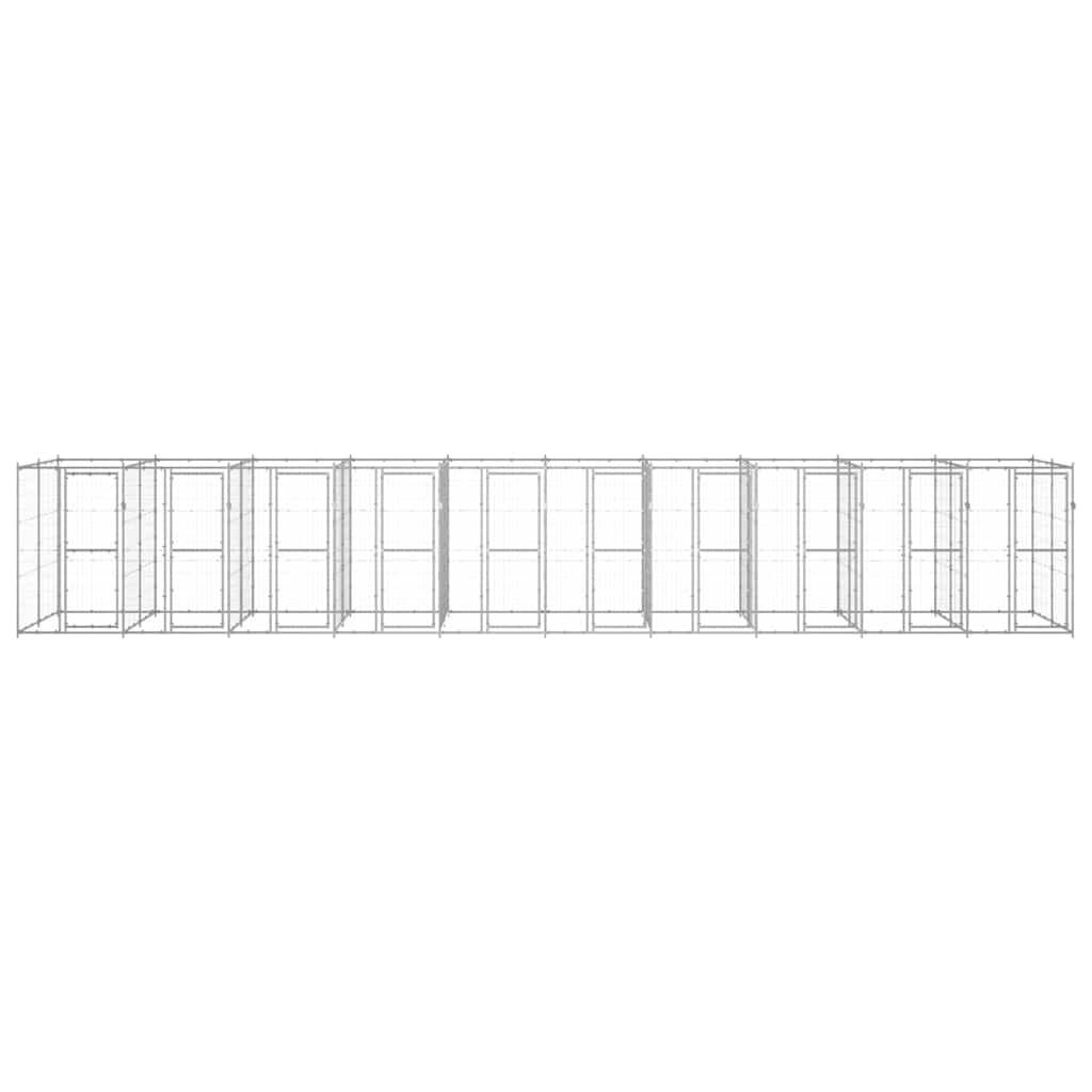 vidaXL Outdoor-Hundezwinger Verzinkter Stahl 24,2 m²