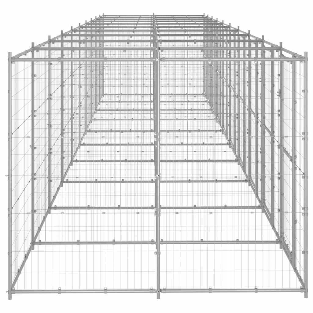 vidaXL Outdoor-Hundezwinger Verzinkter Stahl 24,2 m²