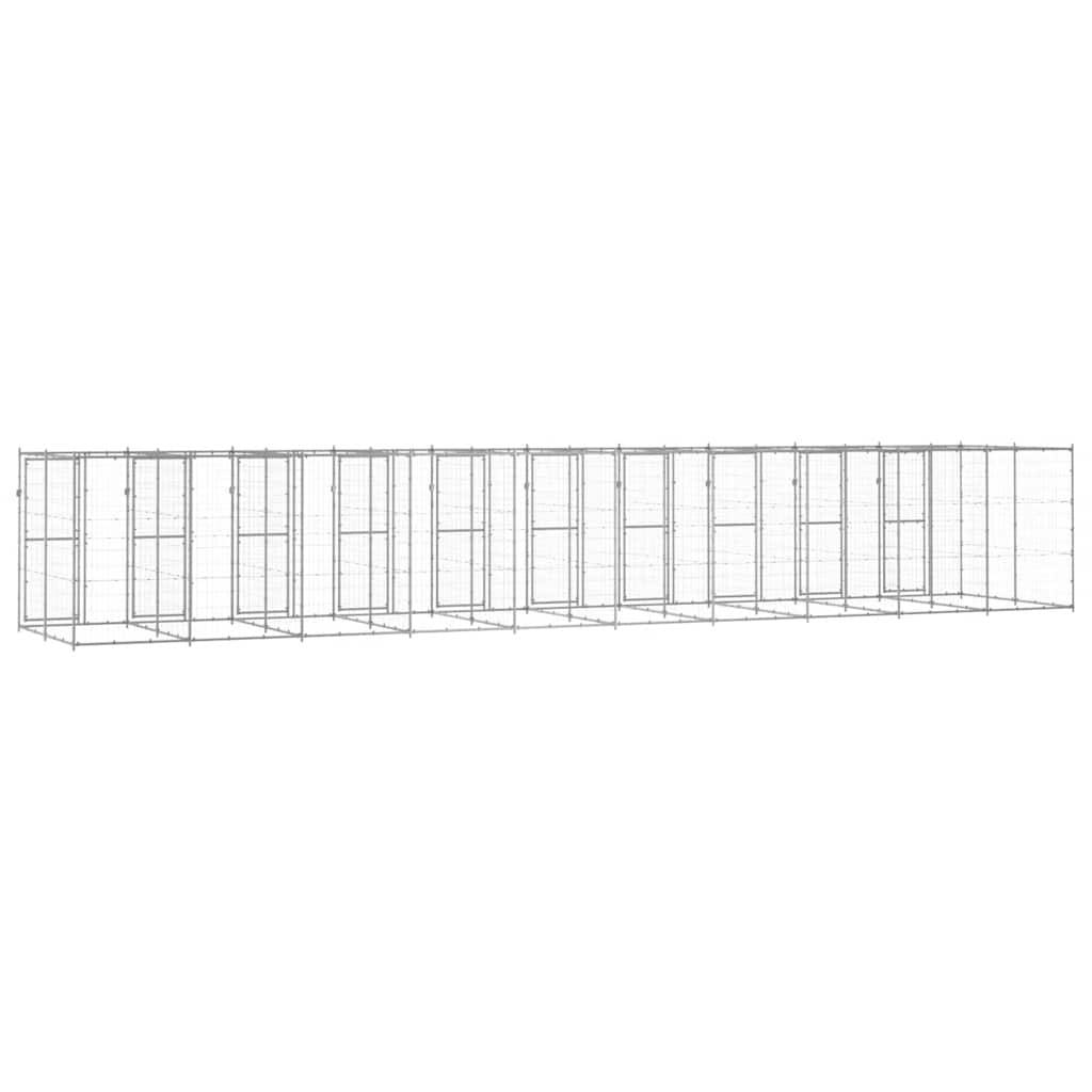 vidaXL Outdoor-Hundezwinger Verzinkter Stahl 24,2 m²