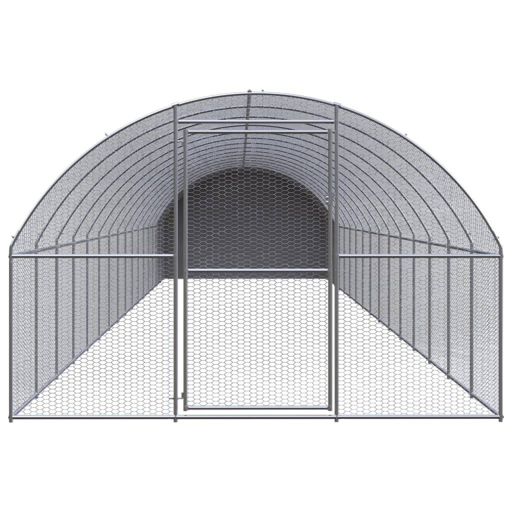 vidaXL Outdoor-Hühnerstall 3x16x2 m Verzinkter Stahl