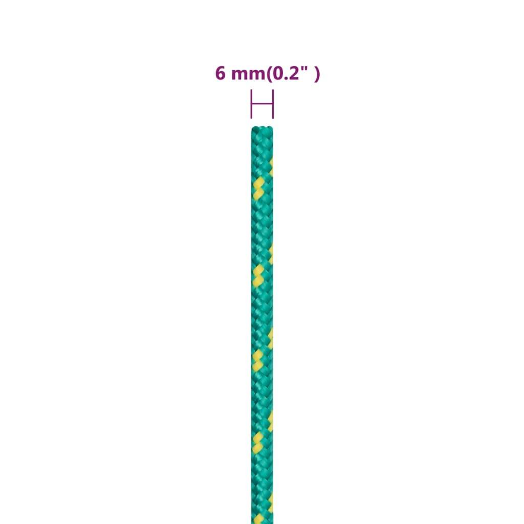 vidaXL Bootsseil Grün 6 mm 500 m Polypropylen