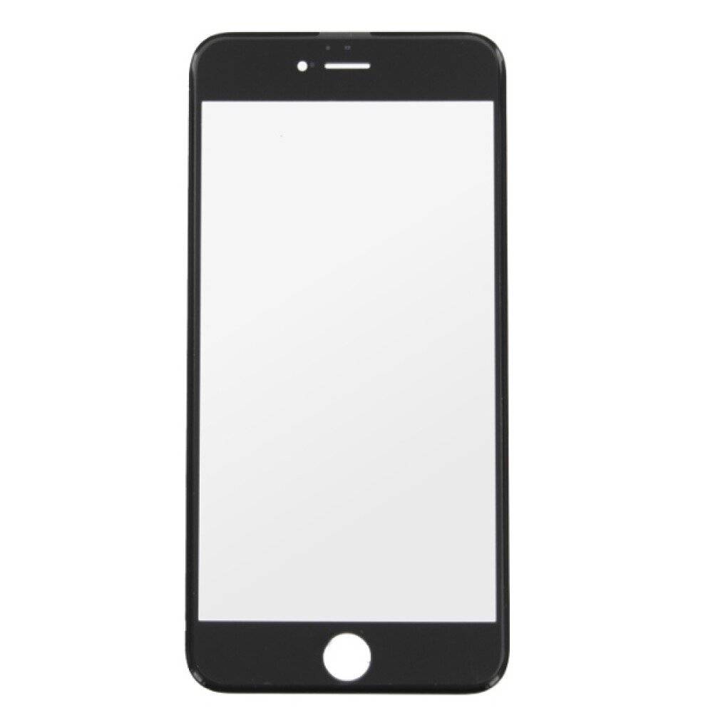 Displayglas für iPhone 6s Plus schwarz Echt Glas Displayschutz