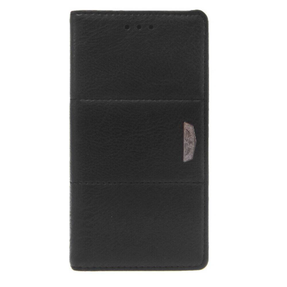 Book Case Handyhülle für Sony Xperia Z5 Compact Schwarz Schutz Tasche